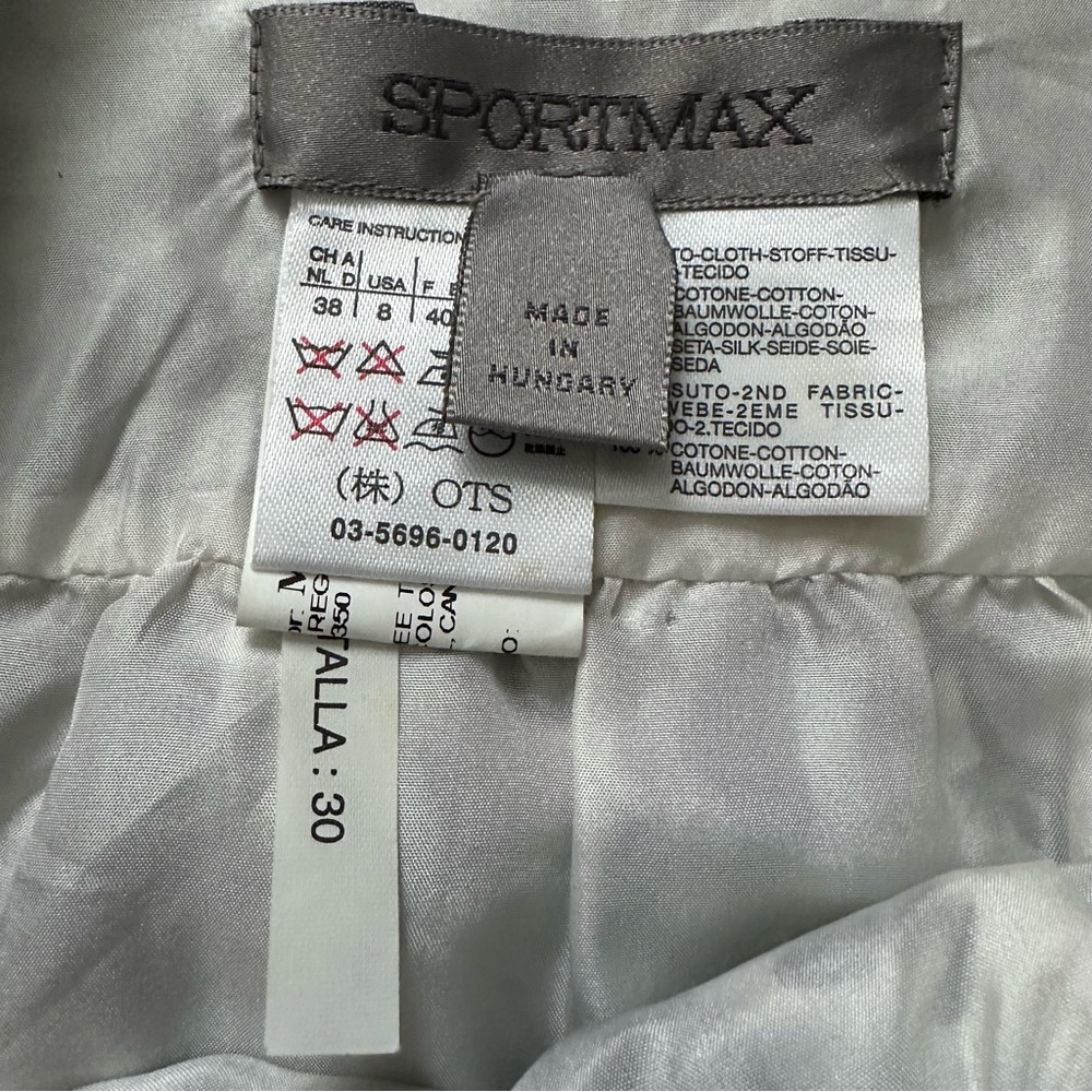 Sportmax A-Line Skirt - Black, Teal, and White Floral Silk Blend Size 8 - Picture 4 of 7